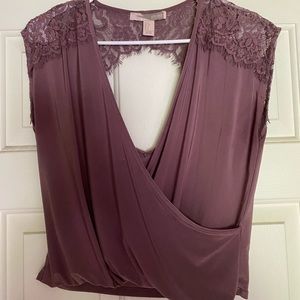 Wrap Mauve Top